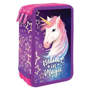 Penál plátěný plný - 3 patrový, 43 dílný - Serie 5 - Believe in Magic